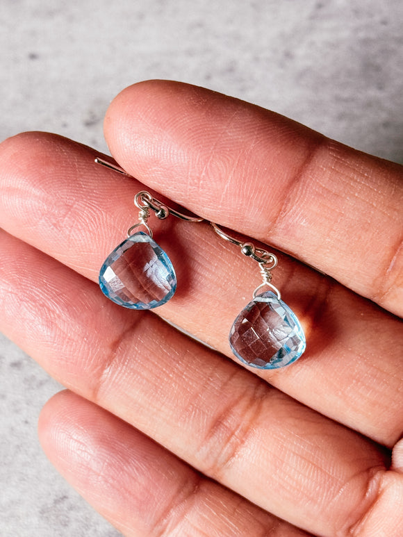 Blue topaz 925 dangles