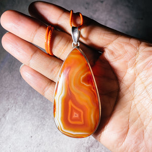 Banded Agate 925 pendant