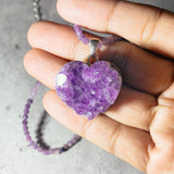 Amethyst heart 925 pendant