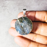 Rough Labradorite 925 pendant