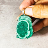 Malachite slab 925 pendant