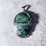 Ruby zoisite 925 pendant