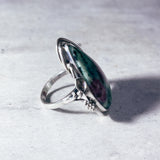 Ruby fuchsite sz9.75 925 ring