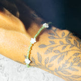 Peridot MOP stars 925 bracelet