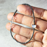 Hematite MOP cat 925 bracelet