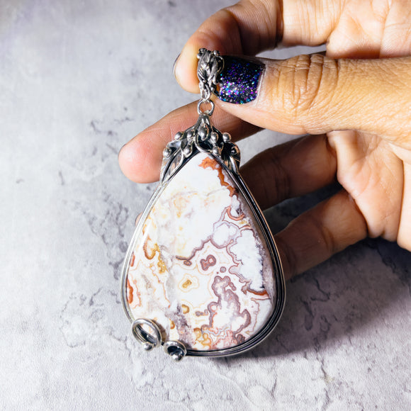 Laguna lace agate 925 pendant