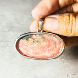 Rhodochrosite pyrite 925 pendant