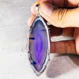 Purple agate 925 pendant