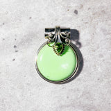 Lemon chrysoprase & peridot 925 pendant