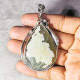 Plume agate 925 pendant