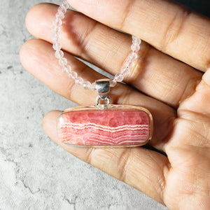 Rhodochrosite 925 pendant