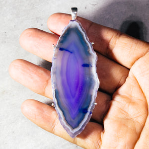 Purple agate 925 pendant