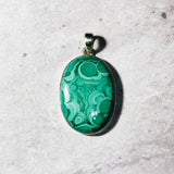 Malachite chrysocolla 925 pendant