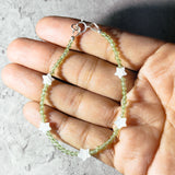 Peridot MOP stars 925 bracelet