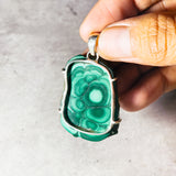 Malachite slab 925 pendant