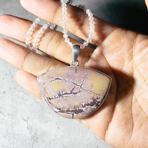 Sonoran dendritic rhyolite jasper 925 pendant