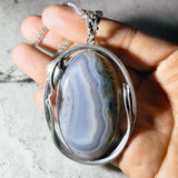 Banded agate 925 pendant