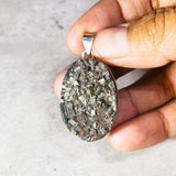 Pyrite basalt 925 pendant