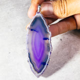 Purple agate 925 pendant