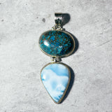 Larimar shattukite 925 pendant