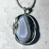 Banded agate 925 pendant