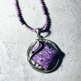 Charoite 925 pendant