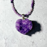 Amethyst heart 925 pendant