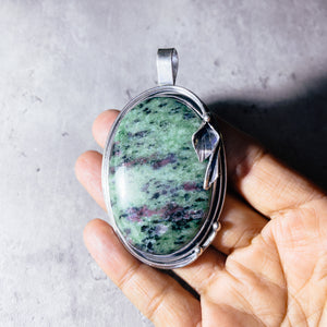 Ruby zoisite 925 pendant