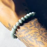 Burmese jade aquamarine gold filled bracelet