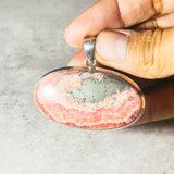 Rhodochrosite pyrite 925 pendant