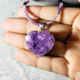 Amethyst heart 925 pendant