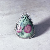 Ruby fuchsite sz9.75 925 ring