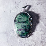 Ruby zoisite 925 pendant