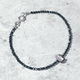 Hematite MOP cat 925 bracelet