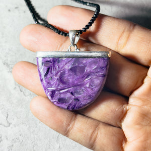 Charoite 925 pendant