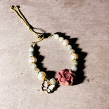 Rhodonite rose jade adjustable bracelet