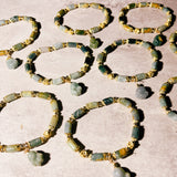 Guatemala jade paw charm bracelet