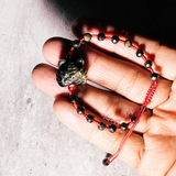 Gold obsidian tiger adjustable bracelet