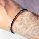 Faceted black tourmaline 925 bracelet