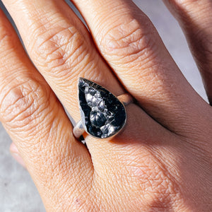 Botryoidal hematite 925 sz11 ring