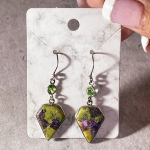 Atlantisite peridot 925 dangles