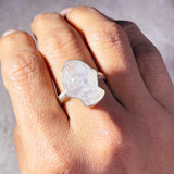 Moonstone Buddha 925 sz11 ring