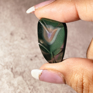 Rainbow Obsidian tulip cab A