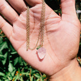 Rose quartz grapes necklace