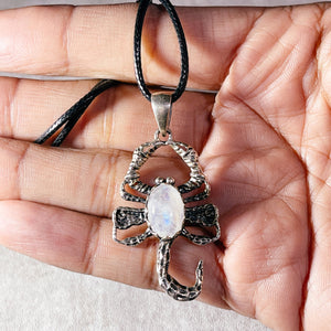 Moonstone scorpion 925 pendant