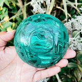 Malachite composite bowl