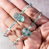 Fluorite bulbasaur inspired adjustable bracelet