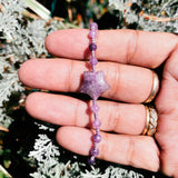 Lepidolite star adjustable bracelet