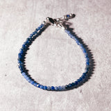 Faceted sodalite waterfall 925 bracelet