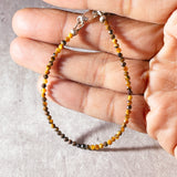 Faceted tiger eye 925 bracelet